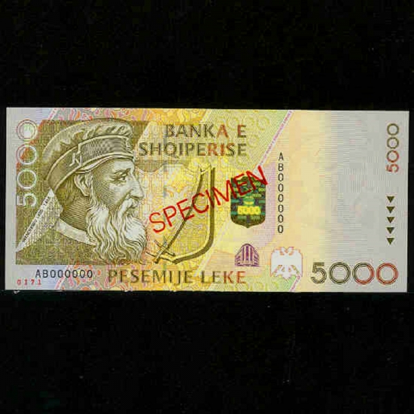 ALBANIA-˹ٴϾ-SKANDERBEG()-5.000LEKE-1996