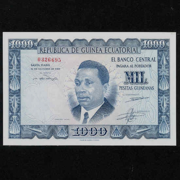 EQUATORIAL GUINEA--P3-M.NGUEMA BIYOGO(ý þƽ Ը- ʴ )-1.000 PESETAS GUINEANAS-1969