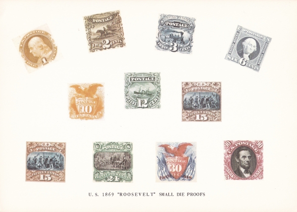 U.S.1869 \"ROOSEVELT\" SMALL DIE PROOFS-EDUCARD-1972