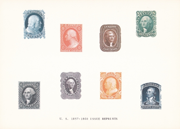 U.S. 1857~1860 ISSUE REPRINTS-EDUCARD-1973