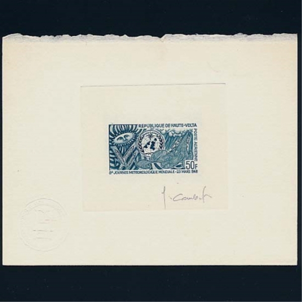 BURKINA FASO(θŰļ)-DIE PROOF-#C52-50f-WMO,SUN,RAIN,WHEAT(¾,,)-1968.3.23