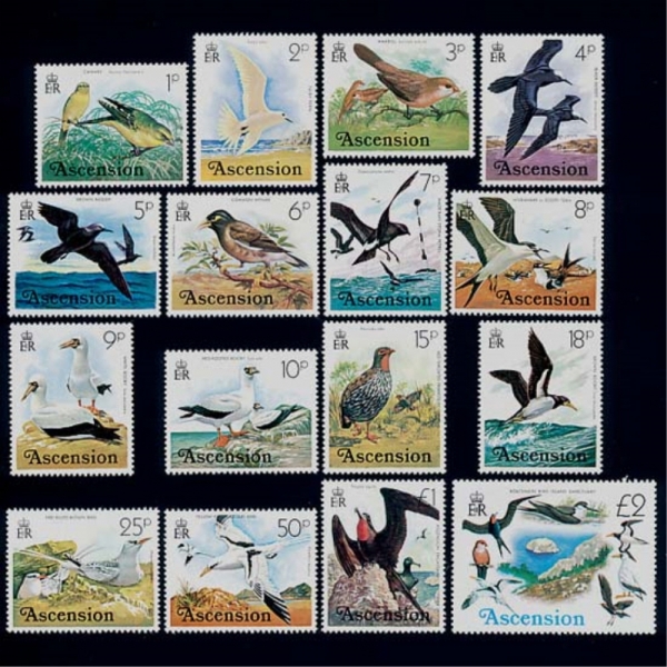 ASCENSION( )-#196~211(16)-VARIOUS BIRDS()-1976.4.26