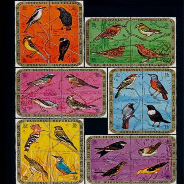 BURUNDI(η)-#337~342,C132~137(12)-VARIOUS BIRDS()-1970.9.30
