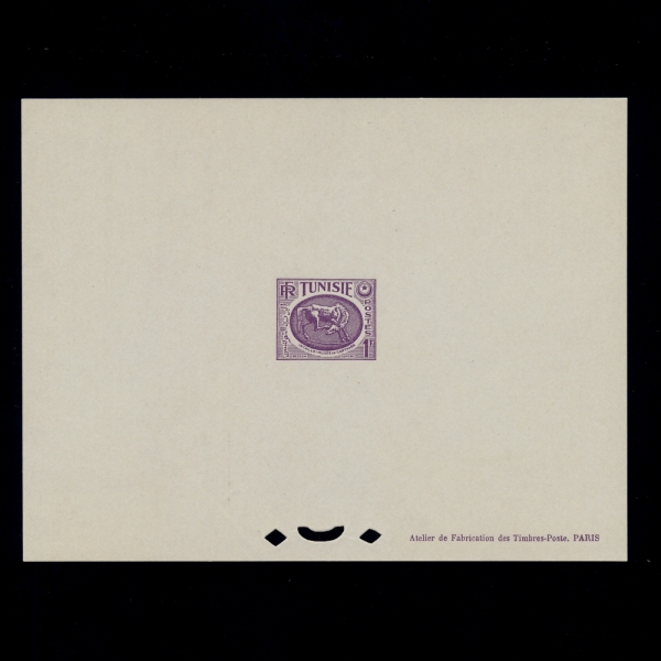 TUNISIA(Ƣ)-DELUXE SHEET-#215-1f-HORSE,CARTHAGE MUSEUM(,īŸ  ڹ)-1950