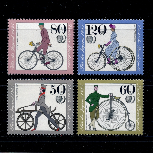 GERMANY()-#B630~3(4)-ANTIQUE BICYCLES(ǰ )-1985.4.16