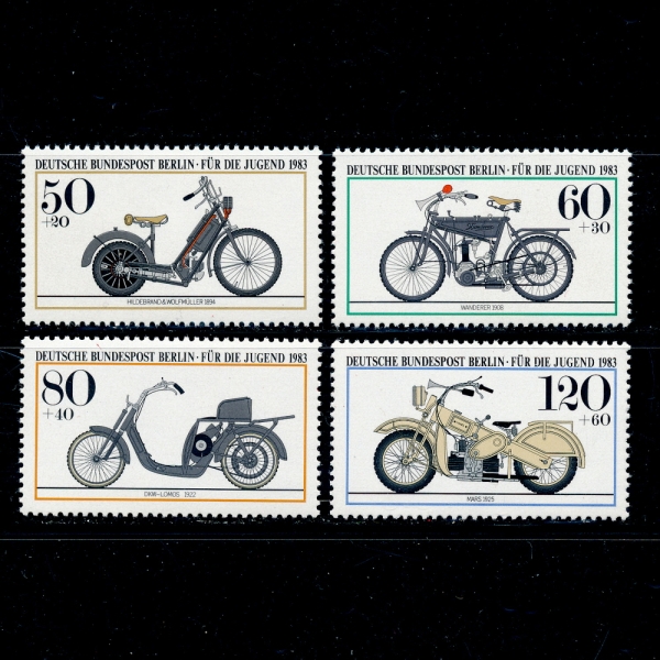 GERMAN OCCUPATION STAMPS(‎‎ ‎‎‎‎ ‎‎)-#9NB198~201(4)-MOTORCYCLE()-1983.4.12