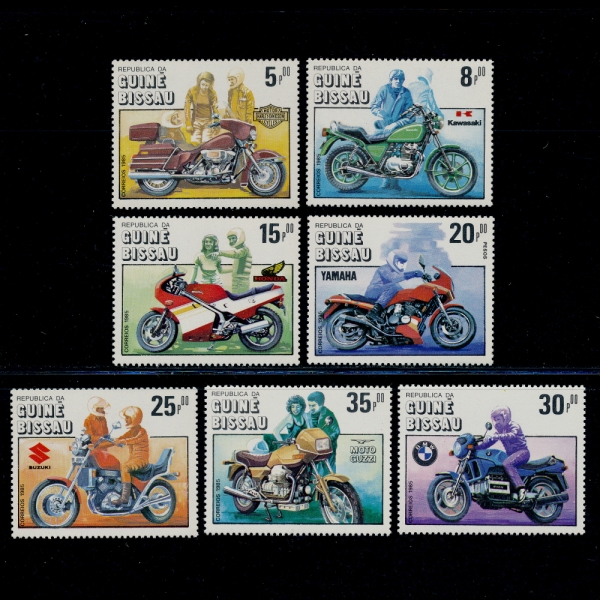 GUINEA BISSAU(Ϻ)-#627~633(7)-MOTORCYCLE()-1985.2.20