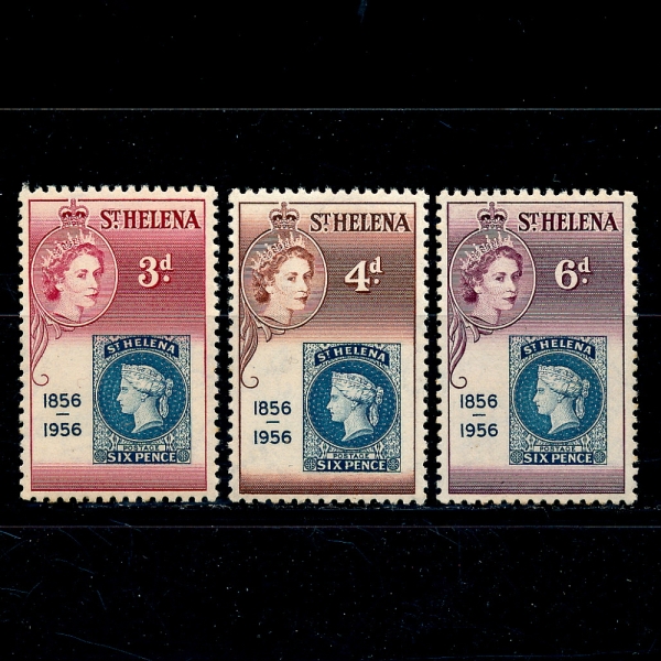 ST.HELENA(Ʈ ﷹ)-#153~5(3)-THE 1ST OF ST.HELENA POSTAGE STAMP(ǥ ǥ)-1956.1.3