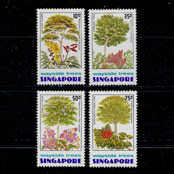SINGAPORE(̰)-#243~6(4)-WAYSIDE TREES()-1976.4.18