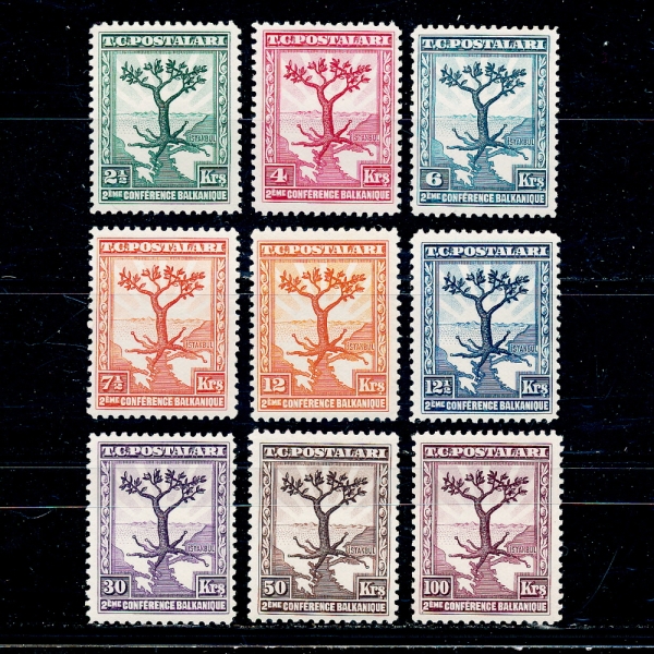 TURKEY(Ű)-#728~736(9)-OLIVE TREE()-1931.10.20