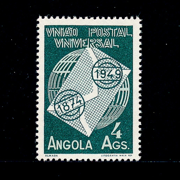 ANGOLA(Ӱ)-#327-4a-UPU SYMBOLS(Ϲ  )-1949.10