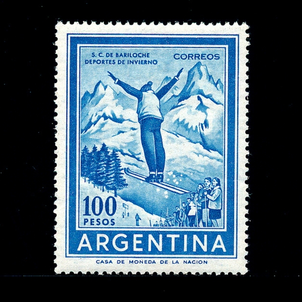 ARGENTINA(ƸƼ)-#704-100p-SKI JUMPER(Ű )-1961