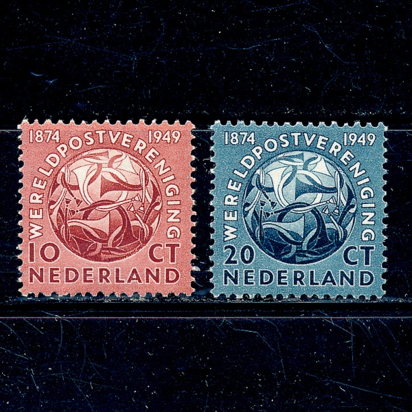 NETHERLANDS(״)-#323~4(2)-UPU,POST HORNS ENTWINED(Ϲ  ,Ʈ ȥ)-1949.10.1
