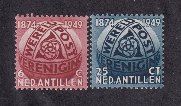 NETHERLANDS ANTILLES(״ ƿ)-#206~7(2)-UPU,POST HORNS ENTWINED(Ϲ  ,Ʈ ȥ)-1949.10.3