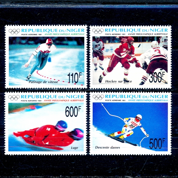 NIGER()-#C392~5(4)-1992 WINTER OLYMPIC GAMES,ALBERTVILLE(ø)-1991.3.28