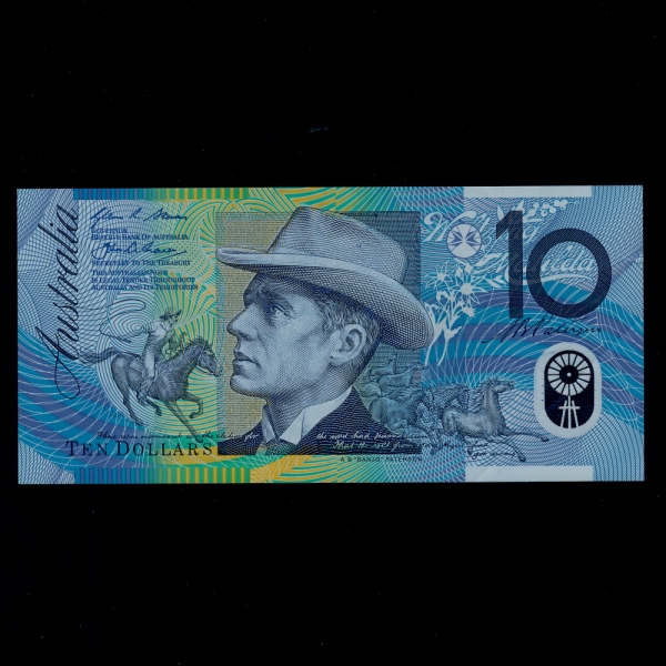 AUSTRALIA-Ʈϸ-P52-A.B.BANJO PATERSON( ͽ-),DAME MARY GILMORE(޸ -)-POLYMER PLASTIC-10 DOLLAR-2002
