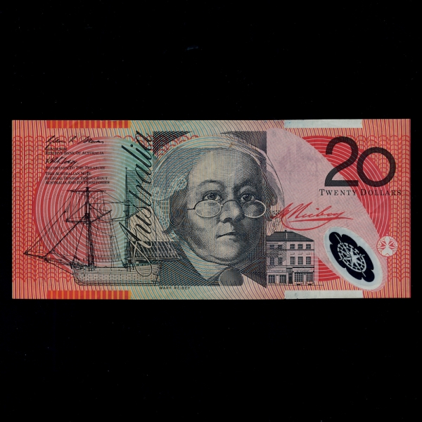 AUSTRALIA-Ʈϸ-P53-MARY REIBY(޸ ̺-),REV.JOHN FLYNN( ø -)-POLYMER PLASTIC PAPER-20 DOLLARS-2002
