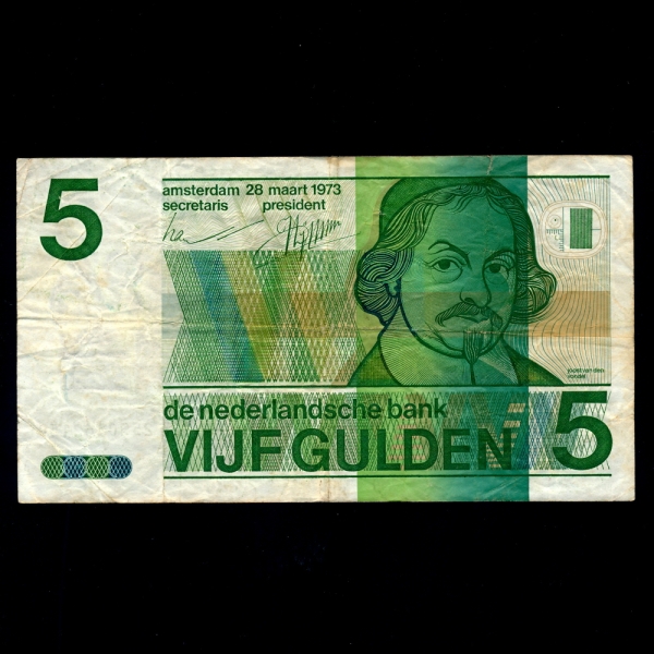 NETHERLANDS-״-P95-5 GULDEN-1973