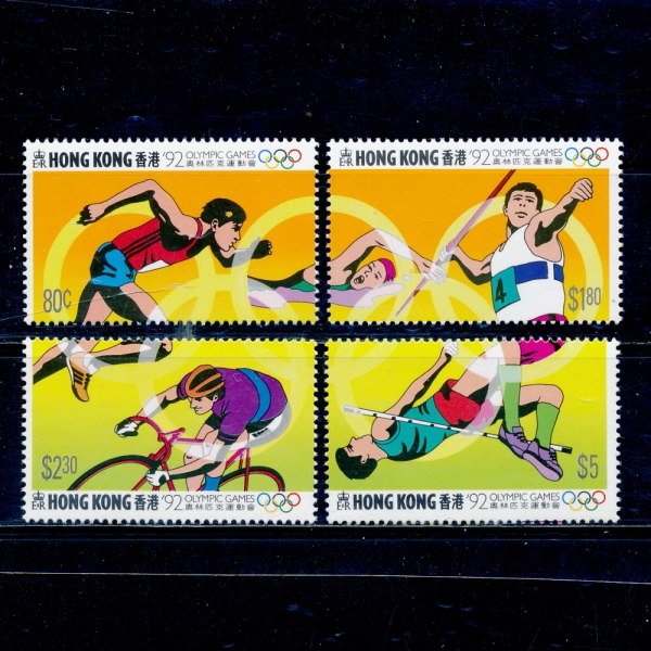HONG KONG(ȫ)-#624~7(4)-1992 SUMMER OLYMPICS, BARCELONA(ø)-1992.4.2
