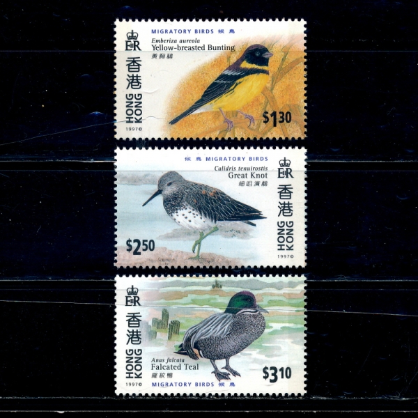 HONG KONG(ȫ)-#784~6(3)-MIGRATORY BIRDS(ö)-1997.4.27