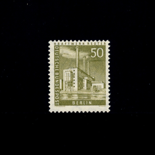 GERMAN OCCUPATION STAMPS()-#9N132-50pf-REUTER POWER PLANT( )-1956