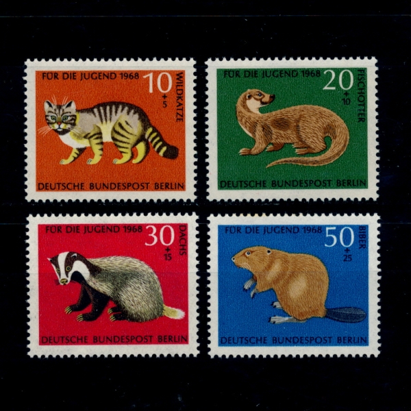 GERMAN OCCUPATION STAMPS()-#9NB53~6(4)-ANIMALS()-1968.2.2