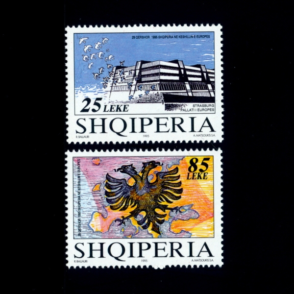 ALBANIA(˹ٴϾ)-#2482~3(2)-ENTRY INTO COUNCIL OF EUROPE( ȸ,Ӹ )-1995