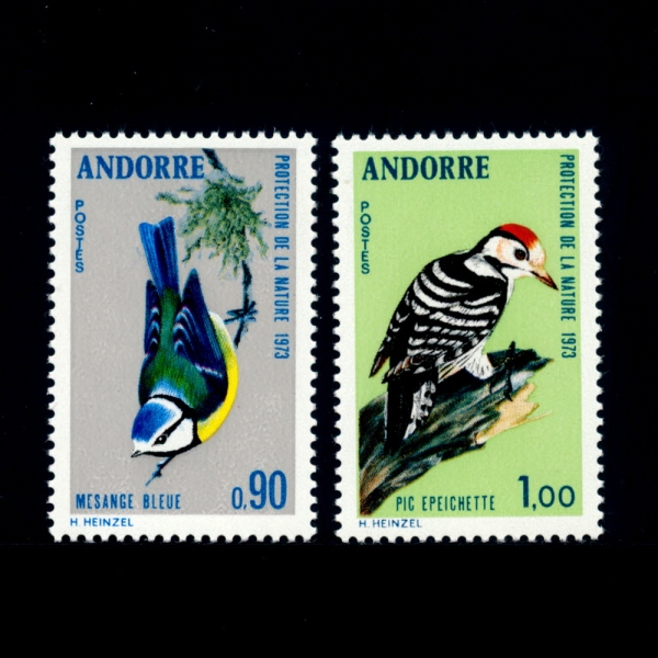 ANDORRA,FRENCH ADMIN.(ȵ )-#230~1(2)-NATURE PROTECTION(ڿȣ)-1973.10.27