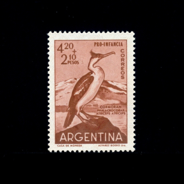 ARGENTINA(ƸƼ)-#B30-4.20+2.10p-BLUE-EYED SHAG(Ķ  )-1961.2.25