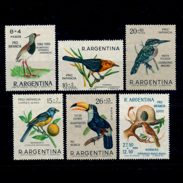 ARGENTINA(ƸƼ)-#B48~50,CB36,CB38~9(6)-BIRDS()-1966~67