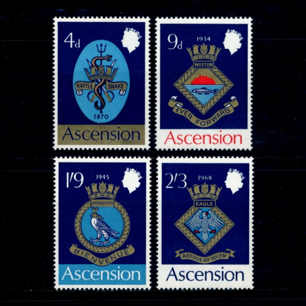 ASCENSION( )-#126~9(4)-COATS OF ARMS OF ROYAL NAVAL SHIPS(ر 췲 )-1969.10.1