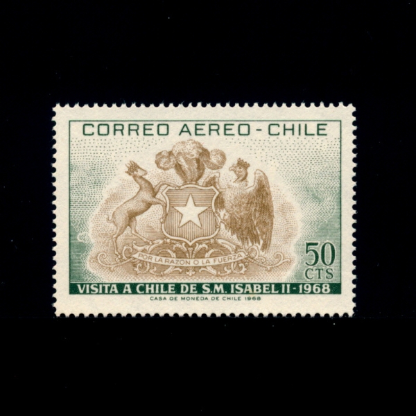 CHILE(ĥ)-#C285-50c-CHILEAN COAT OF ARMS(ĥ  Ʈ)-1968.11.12