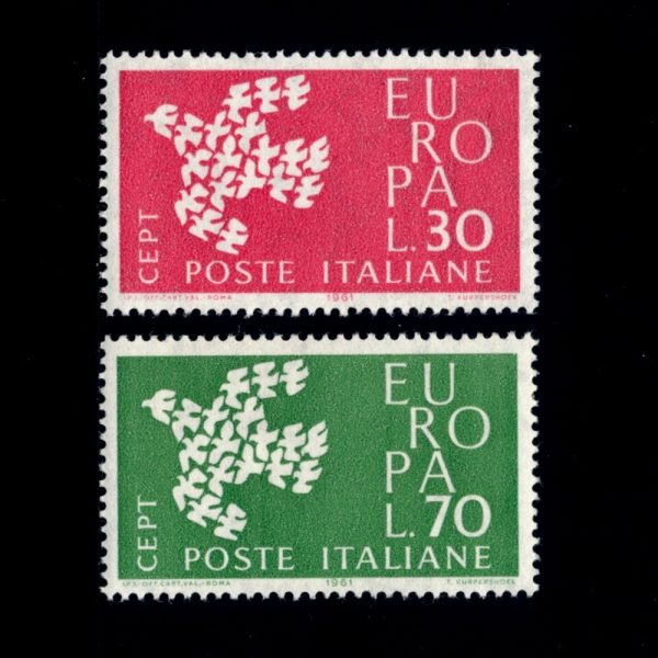 ITALY(Ż)-#845~6(2)-EUROPA()-1961.9.18