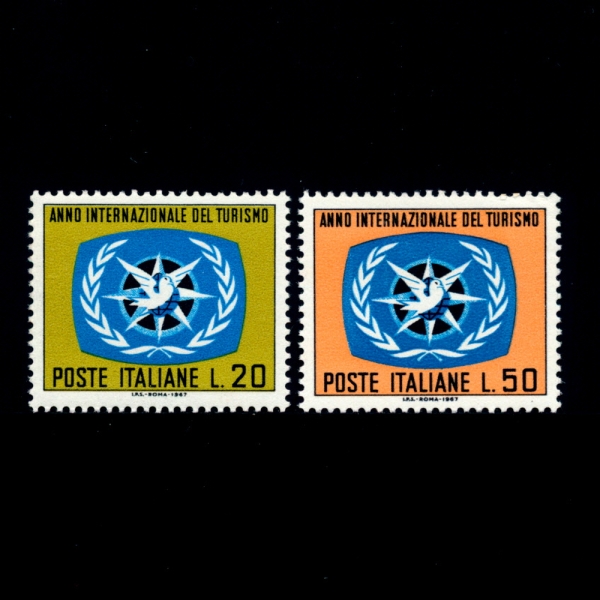 ITALY(Ż)-#972~3(2)-ITY EMBLEM( )-1967.10.23