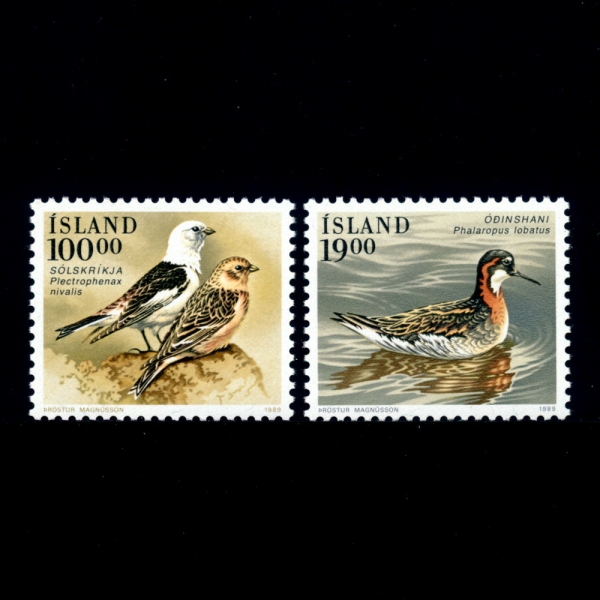 ICELAND(̽)-#671~2(2)-BIRDS()-1989.2.2