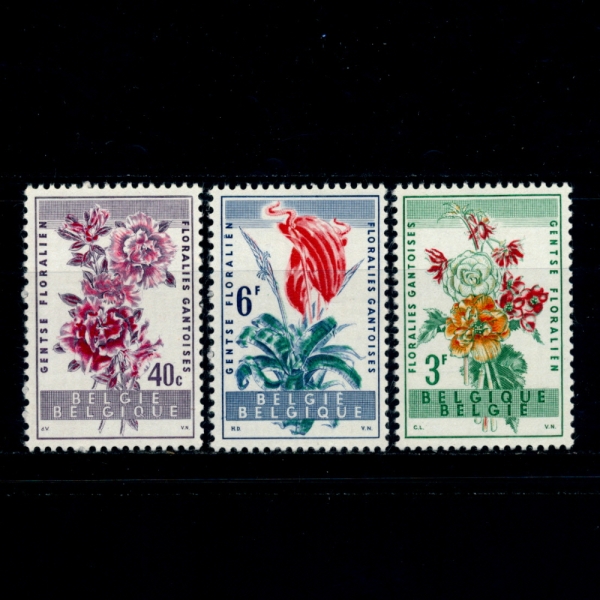 BELGIUM(⿡)-#540~2(3)-24TH GHENT INTL. FLOWER EXHIB.(24ȸ Ʈ   ȸ)-1960.3.28