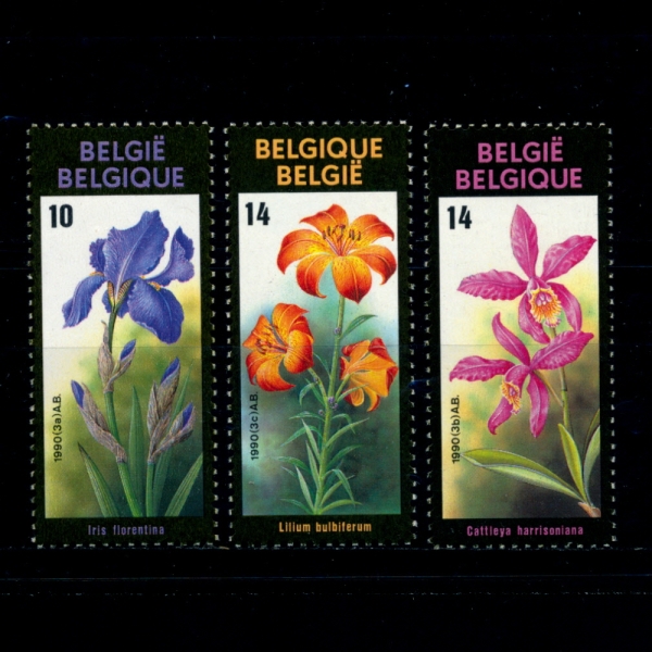 BELGIUM(⿡)-#1333~5(3)-GHENT INTL. FLOWER EXHIB.(Ʈ   ȸ)-1990.3.3