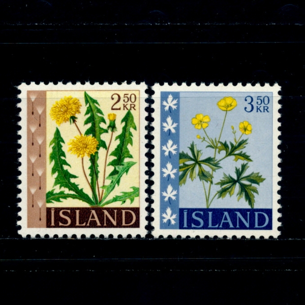 ICELAND(̽)-#331~2(2)-DANDELION AND BUTTERCUP(Ÿ,罺)-1960~62