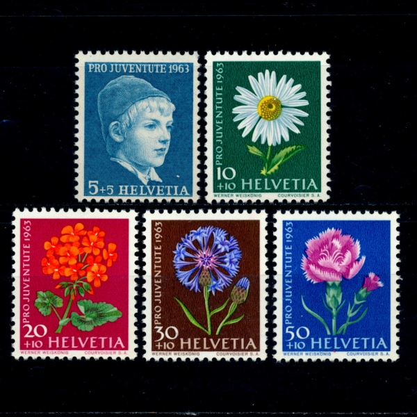 SWITZERLAND()-#B318~22(5)-ALBERT ANKER AND FLOWERS(˺극Ʈ 繫 Ŀ,Ĺ)-1962.12.1