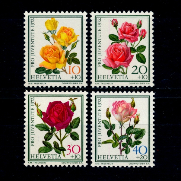SWITZERLAND()-#B410~3(4)-FAMOUS ROSES()-1972.12.1
