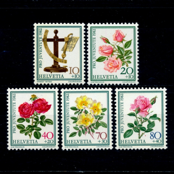 SWITZERLAND()-#B492~6(5)-LETTER BALANCE AND FLOWERS( ,Ĺ)-1982.11.25