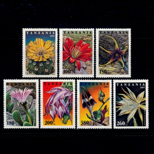 TANZANIA(źڴϾ)-#1388~94(7)-CACTUS FLOWERS( )-1995.8.31