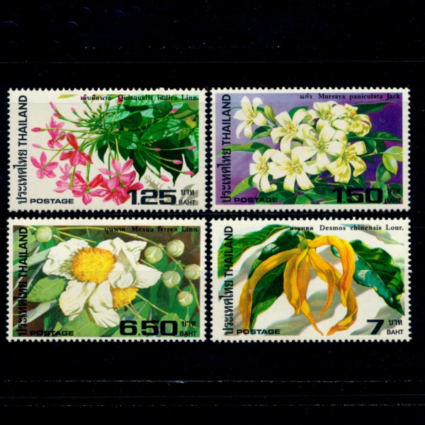 THAILAND(±)-#994~7(4)-LOCAL FLOWERS( )-1982.6.30