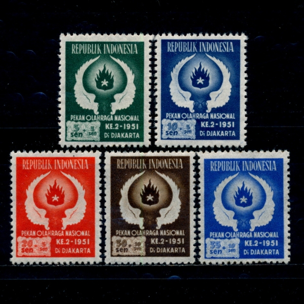 INDONESIA(ε׽þ)-#B63~7(5)-WINGS AND FLAME(ȭ )-1951.10.15