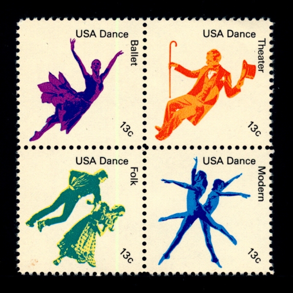 UNITED STATES(̱)-#1749~52(4)-AMERICAN DANCE(̱ )-1978.4.26