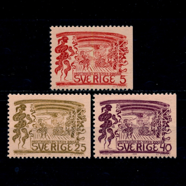 SWEDEN()-#704~6(3)-STAGE, DROTTNINGHOLM COURT THEATER(ƮȦ  )-1966.6.15