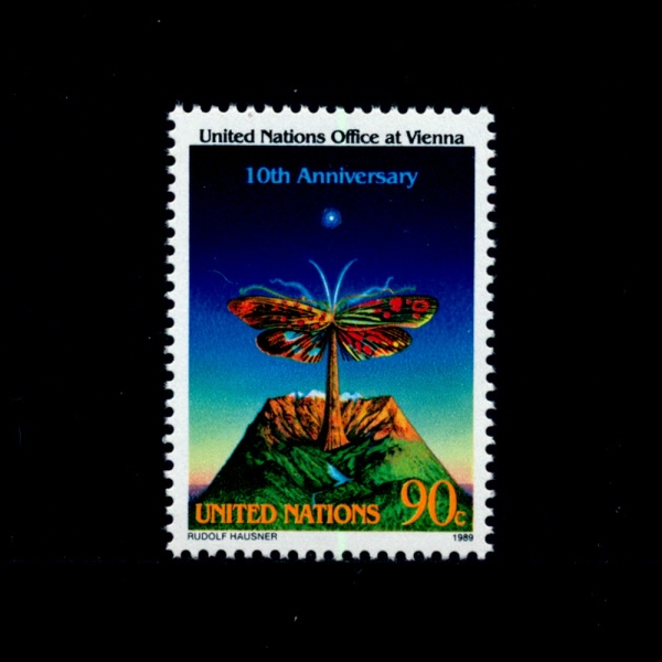 UNITED NATIONS,OFFICES IN NEW YORK( -)-#553-90c-BUTTERFLY()-1989.8.23