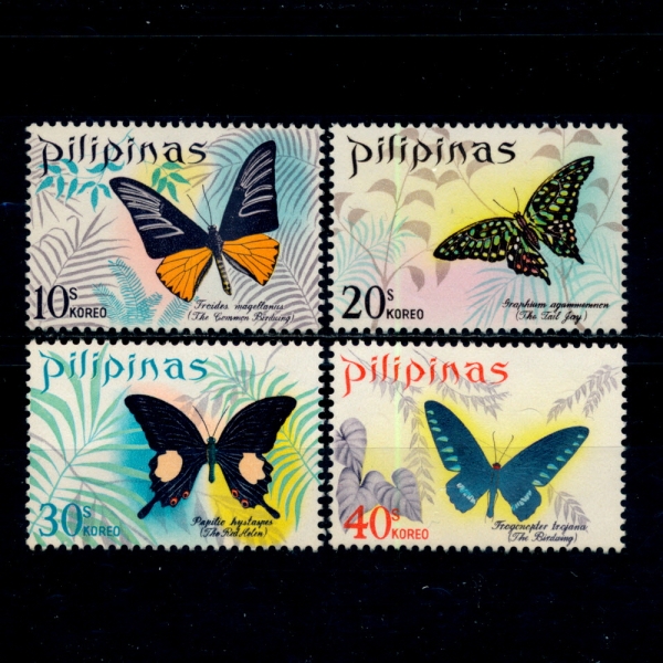 PHILIPPINES(ʸ)-#1031~4(4)-BUTTERFLIES()-1969.9.15