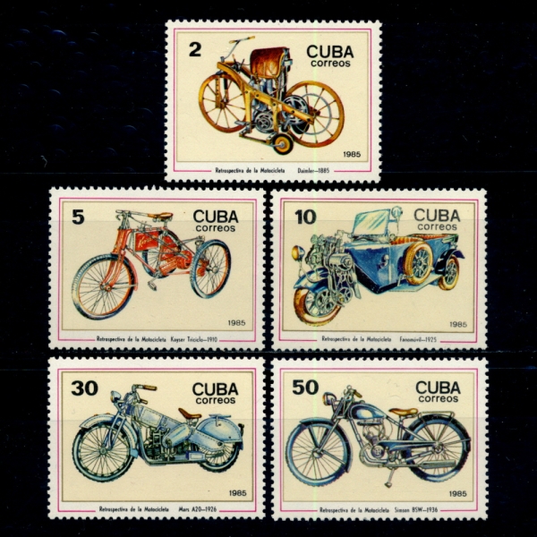 CUBA()-#2800~4(5)-MOTORCYCLE,CENT.()-1985.6.28