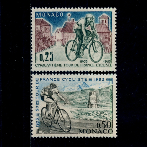 MONACO()-#546~7(2)-50TH ANNIV. OF THE BICYCLE TOUR DE FRANCE(  )-1963.12.12